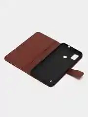 Багровый чехол-книжка с магнитной застежкой для ZTE Blade A51 (ЗТЕ Блейд А51)