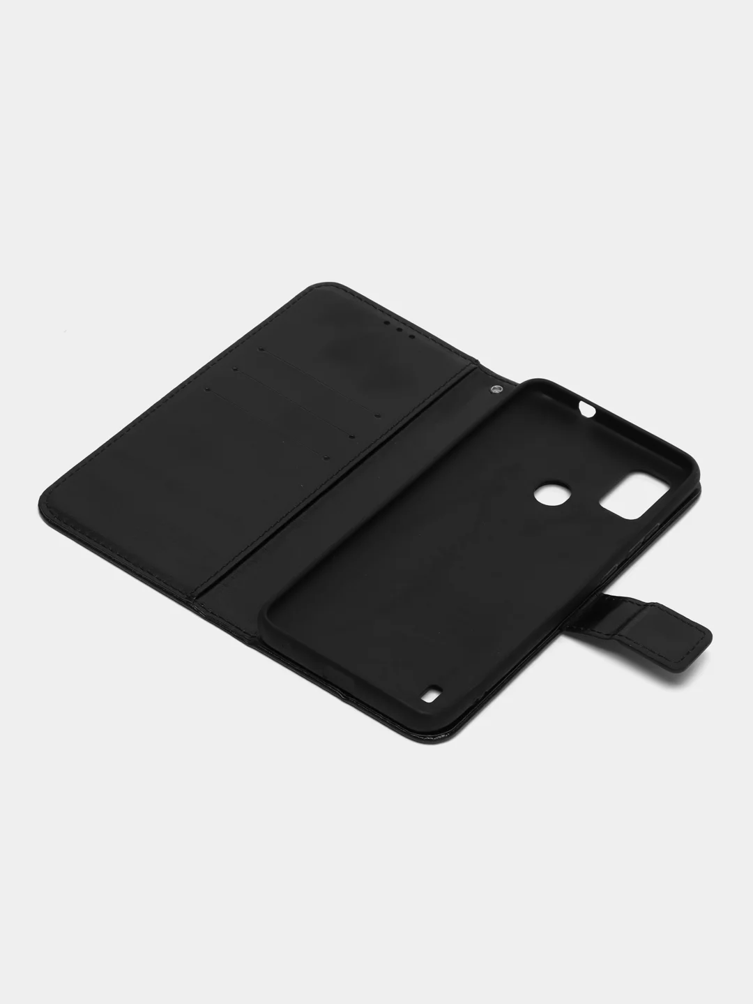 Черный чехол-книжка с магнитной застежкой для ZTE Blade A51 (ЗТЕ Блейд А51)
