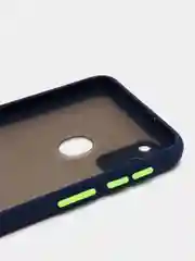 Темно-синий samsung Galaxy M21 / M30s, Галакси М21, М30с чехол матовый силиконовый с цветными кнопками