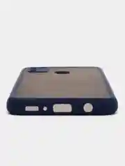 Темно-синий samsung Galaxy M21 / M30s, Галакси М21, М30с чехол матовый силиконовый с цветными кнопками