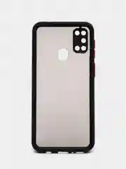Угольный samsung Galaxy M21 / M30s, Галакси М21, М30с чехол матовый силиконовый с цветными кнопками