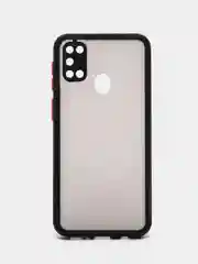 Угольный samsung Galaxy M21 / M30s, Галакси М21, М30с чехол матовый силиконовый с цветными кнопками