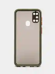 Лайм samsung Galaxy M21 / M30s, Галакси М21, М30с чехол матовый силиконовый с цветными кнопками
