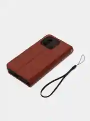 Багровый чехол-книжка с магнитной застежкой для Xiaomi Redmi 12C, Сяоми Редми 12С