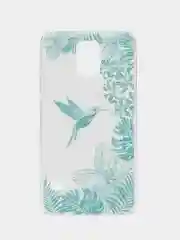 Аметистовый чехол с принтом + защитная пленка для Samsung S5