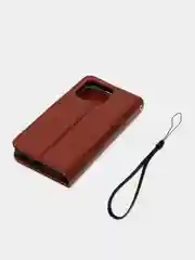 Багровый чехол-книжка с магнитной застежкой для Xiaomi 13 (Сяоми 13)