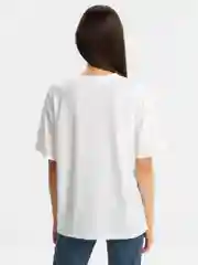 Белый футболка Oversize с принтом унисекс