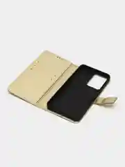 Золотой чехол-книжка с магнитной застежкой для Oppo A57 4G / A57S 4G / A77 4G/ A77S 4G (Оппо А57С)