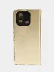 Золотой чехол-книжка с магнитной застежкой для Xiaomi Redmi 12C, Сяоми Редми 12С
