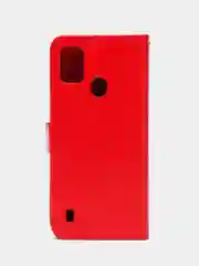 Красный чехол-книжка с магнитной застежкой для ZTE Blade A51 (ЗТЕ Блейд А51)