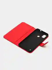 Красный чехол-книжка с магнитной застежкой для ZTE Blade A51 (ЗТЕ Блейд А51)