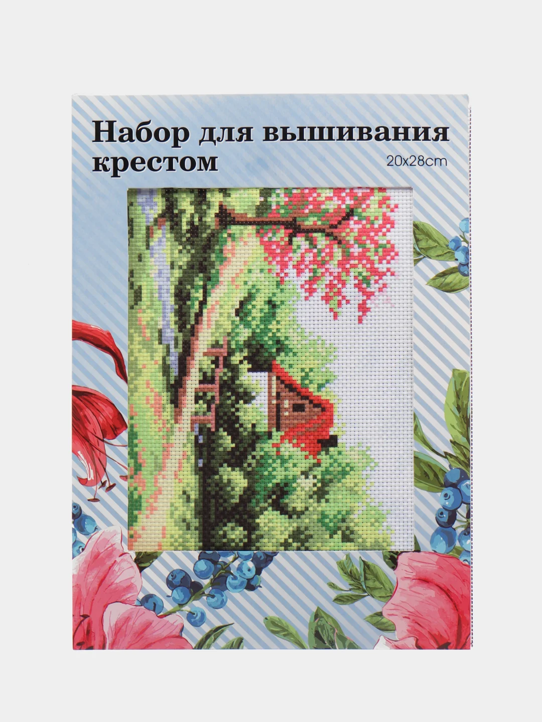 Зеленый вышивка крестом, 20х28