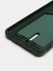Тёмно-зелёный чехол с карманом для Samsung Galaxy A22/ M22/ M32 4G (Самсунг  A22/ M22/ M32 4 джи)