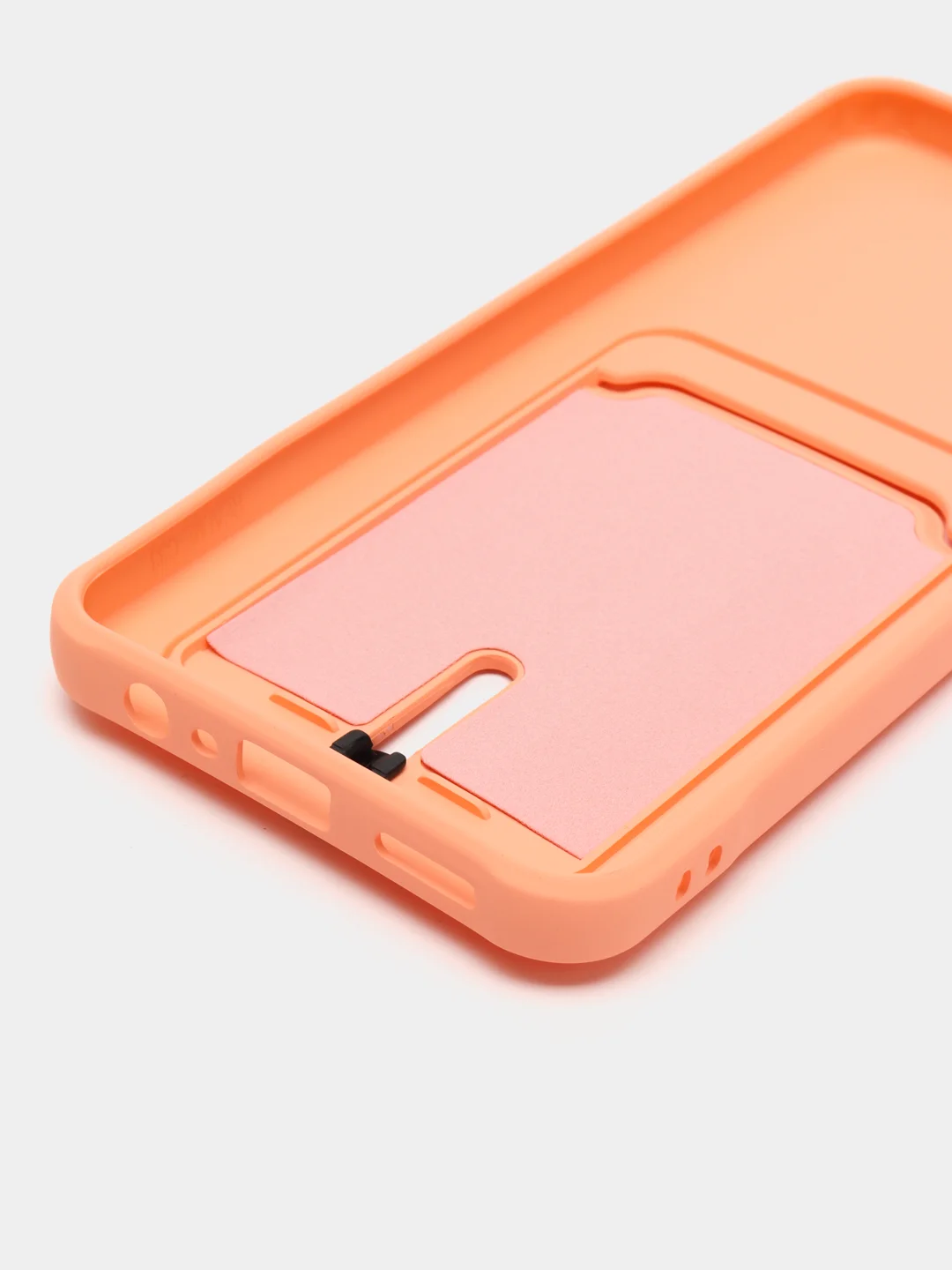 Пастельно-коралловый силиконовый чехол для Realme C33 (Реалми С33), прозрачный