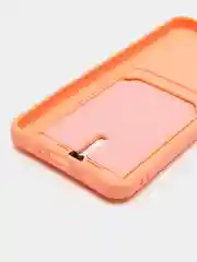 Пастельно-коралловый силиконовый чехол для Realme C33 (Реалми С33), прозрачный