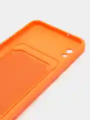 Коралловый чехол для Samsung Galaxy A10 (Самсунг Галакси А10), с карманом для карт
