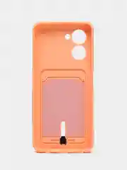 Пудровый силиконовый чехол для Realme C33 (Реалми С33), прозрачный