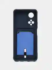 Темно-синий силиконовый чехол для Huawei Honor X7, Хуавэй Хонор X7, защита камеры