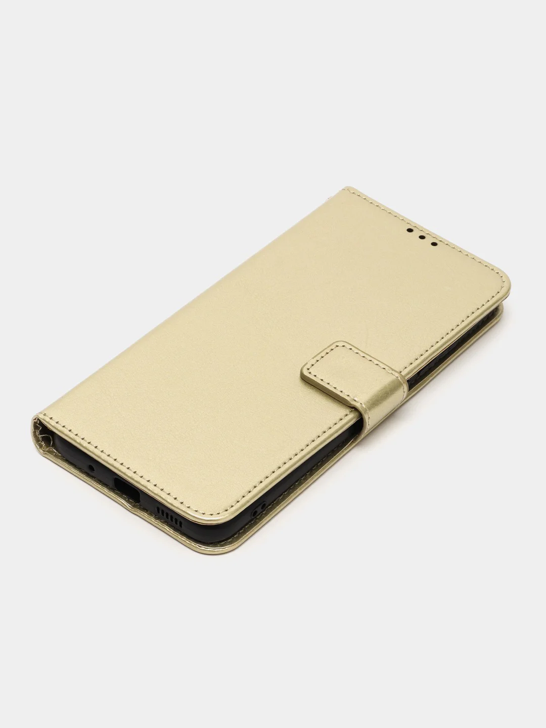 Золотой чехол-книжка с магнитной застежкой для Xiaomi Redmi 12C, Сяоми Редми 12С