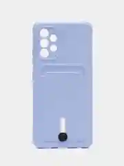 Аметистовый силиконовый противоударный чехол для Samsung Galaxy А32 4G (Самсунг А32 4G), с карманом