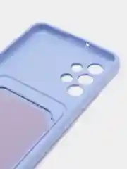Аметистовый силиконовый противоударный чехол для Samsung Galaxy А32 4G (Самсунг А32 4G), с карманом