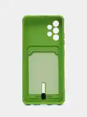 Лайм силиконовый противоударный чехол для Samsung Galaxy А32 4G (Самсунг А32 4G), с карманом