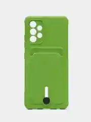 Лайм силиконовый противоударный чехол для Samsung Galaxy А32 4G (Самсунг А32 4G), с карманом