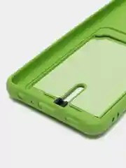 Лайм силиконовый противоударный чехол для Samsung Galaxy А32 4G (Самсунг А32 4G), с карманом