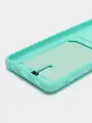 Мятный силиконовый противоударный чехол для Samsung Galaxy А32 4G (Самсунг А32 4G), с карманом