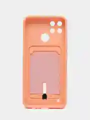 Пастельно-коралловый чехол Realme C21Y, силиконовый, с защитой камеры, Реалми С21У