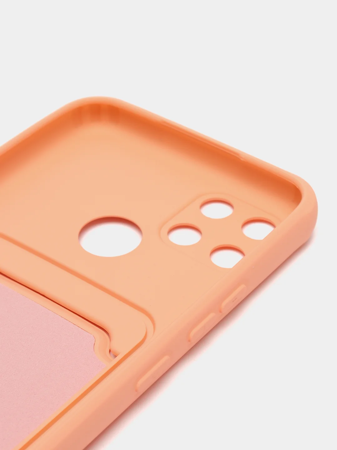 Пастельно-коралловый чехол Realme C21Y, силиконовый, с защитой камеры, Реалми С21У