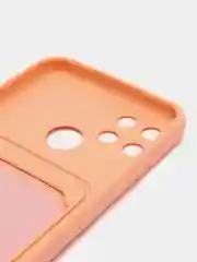 Пастельно-коралловый чехол Realme C21Y, силиконовый, с защитой камеры, Реалми С21У