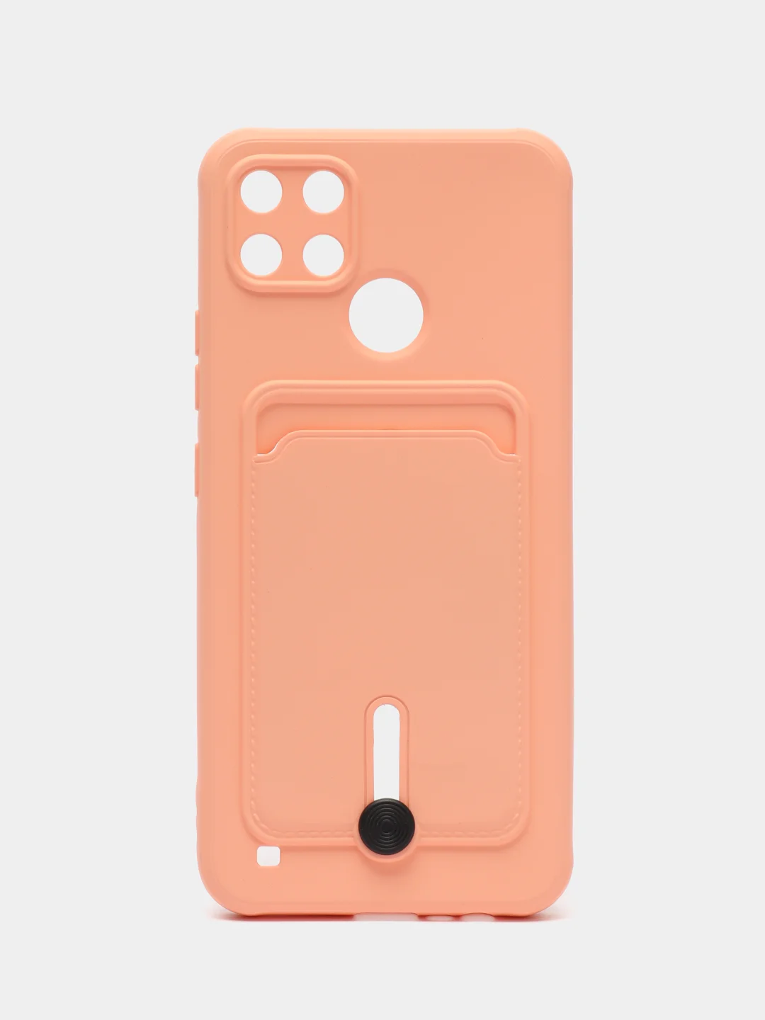 Пастельно-коралловый чехол Realme C21Y, силиконовый, с защитой камеры, Реалми С21У