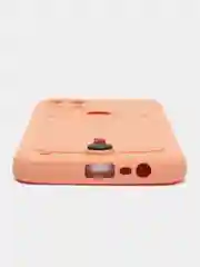 Пастельно-коралловый чехол Realme C21Y, силиконовый, с защитой камеры, Реалми С21У