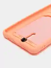 Пастельно-коралловый силиконовый противоударный чехол с карманом для Samsung Galaxy A51 4G (Самсунг А51 4 Джи)