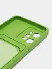 Лайм силиконовый чехол для Realme C31, Реалми С31, с карманом для карт, прозрачный