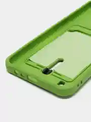 Лайм силиконовый чехол для Realme C31, Реалми С31, с карманом для карт, прозрачный
