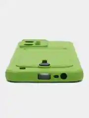 Лайм силиконовый чехол для Realme C31, Реалми С31, с карманом для карт, прозрачный