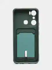 Тёмно-зелёный силиконовый чехол для Infinix Hot 20i (инфиникс хот 20i)