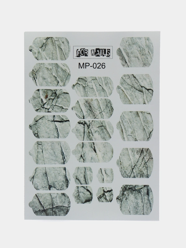 Наклейки плёнки для ногтей камень, линии, MP026, для маникюра и педикюра
