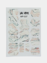 Наклейки плёнки для ногтей разводы, линии, MP037, для маникюра и педикюра