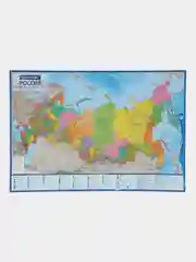 Карта России политико-административная настенная, 1:8,5М, интерактивная, Brauberg, 112396