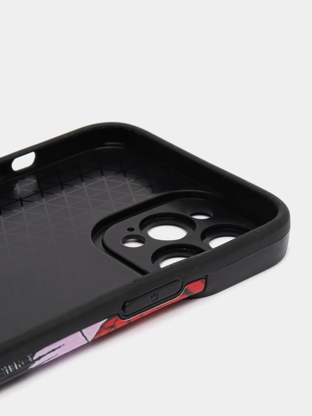 Красный чехол на iPhone X/XS, 11, 12, 13, 14, 15 Pro, Pro Max, рифленый