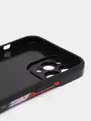 Красный чехол на iPhone X/XS, 11, 12, 13, 14, 15 Pro, Pro Max, рифленый