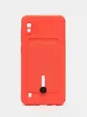 Коралловый чехол для Samsung Galaxy A10 (Самсунг Галакси А10), с карманом для карт