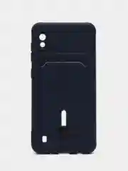 Темно-синий чехол для Samsung Galaxy A10 (Самсунг Галакси А10), с карманом для карт