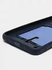 Темно-синий чехол для Samsung Galaxy A10 (Самсунг Галакси А10), с карманом для карт