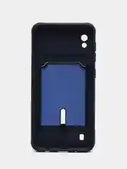 Темно-синий чехол для Samsung Galaxy A10 (Самсунг Галакси А10), с карманом для карт