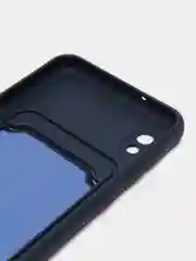 Темно-синий чехол для Samsung Galaxy A10 (Самсунг Галакси А10), с карманом для карт