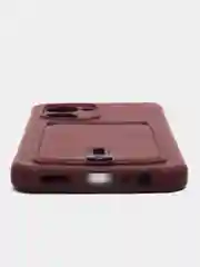 Тёмно-бордовый силиконовый чехол для Realme C33 (Реалми С33), прозрачный